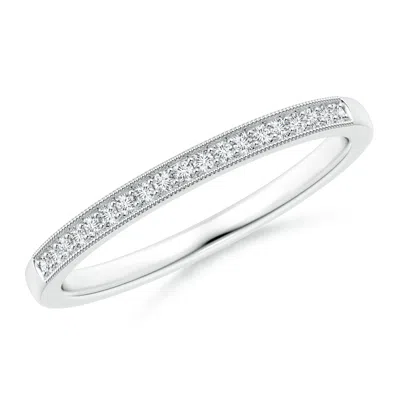 ANGARA LAB-GROWN STACKABLE DIAMOND WEDDING RING WITH MILGRAIN