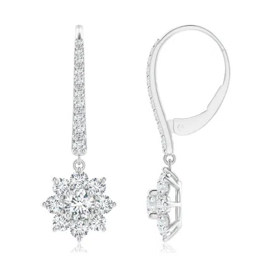 ANGARA LAB-GROWN STARBURST DIAMOND LEVERBACK DROP EARRINGS