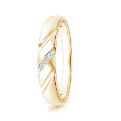 ANGARA LAB-GROWN TRIPLE-RIBBED CHANNEL SET DIAMOND MEN'S WEDDING RING