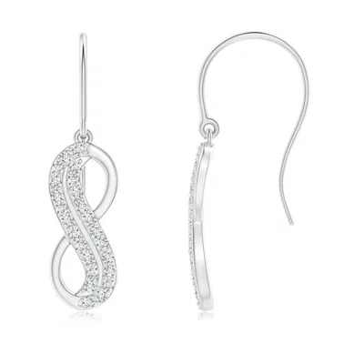 ANGARA LAB-GROWN TWIN-ROW DIAMOND INFINITY DANGLE EARRINGS