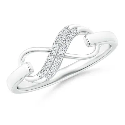 ANGARA LAB-GROWN TWIN-ROW DIAMOND SWIRL INFINITY LINK RING
