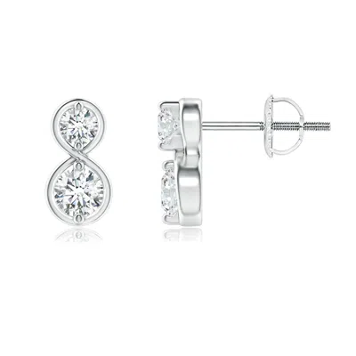 ANGARA LAB-GROWN TWO STONE DIAMOND INFINITY EARRINGS