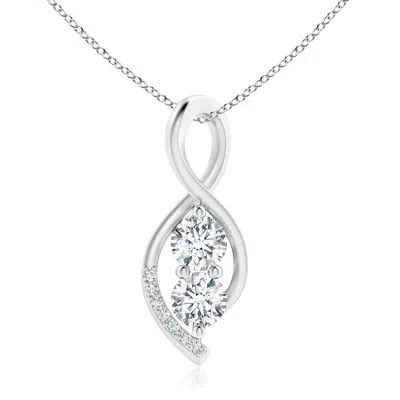 ANGARA LAB-GROWN TWO STONE DIAMOND INFINITY TWIST PENDANT
