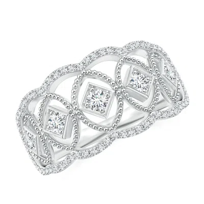 ANGARA LAB-GROWN VINTAGE INSPIRED DIAMOND OPENWORK ANNIVERSARY RING