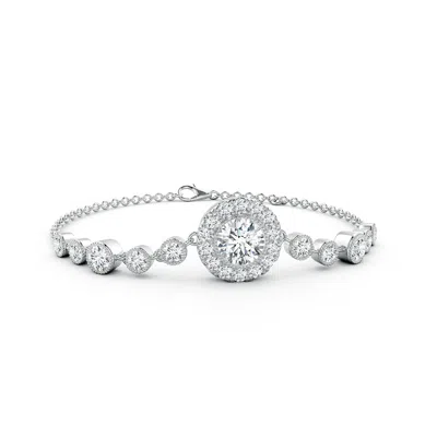 ANGARA LAB-GROWN VINTAGE STYLE BEZEL-SET DIAMOND BRACELET