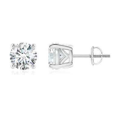 ANGARA LAB-GROWN VINTAGE STYLE ROUND DIAMOND SOLITAIRE STUD EARRINGS