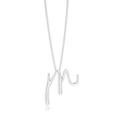 ANGARA ANGARA LOWERCASE "M" INITIAL PENDANT