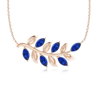 ANGARA MARQUISE SAPPHIRE OLIVE BRANCH PENDANT