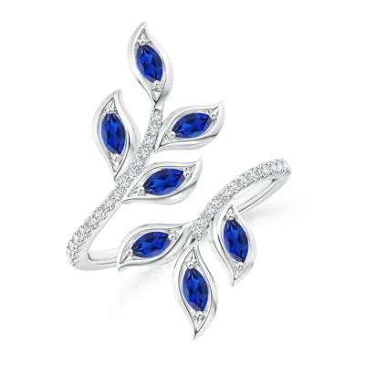 ANGARA MARQUISE SAPPHIRE OLIVE LEAF RING