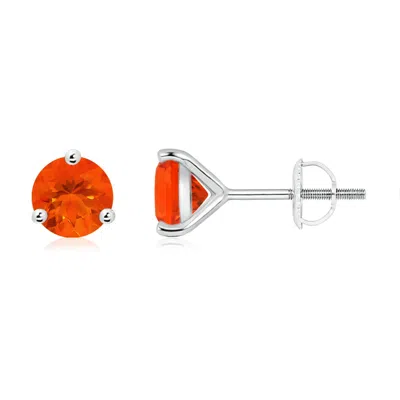 ANGARA MARTINI-SET ROUND FIRE OPAL STUD EARRINGS
