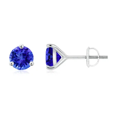 ANGARA MARTINI-SET ROUND TANZANITE STUD EARRINGS