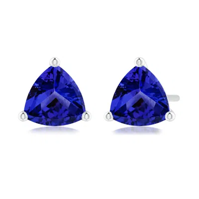 ANGARA MARTINI-SET TRILLION TANZANITE STUD EARRINGS