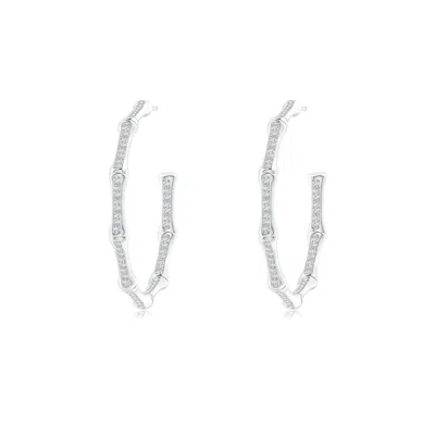 ANGARA MEDIUM CIRCULAR STUDDED INDOCHINE BAMBOO HOOPS