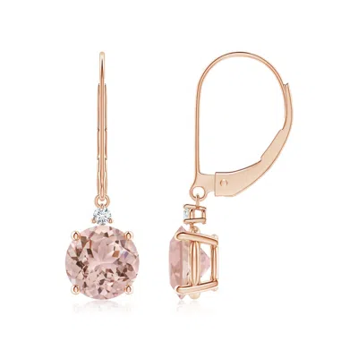 ANGARA MORGANITE AND DIAMOND LEVERBACK DROP EARRINGS