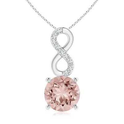 ANGARA MORGANITE INFINITY PENDANT WITH DIAMOND ACCENTS