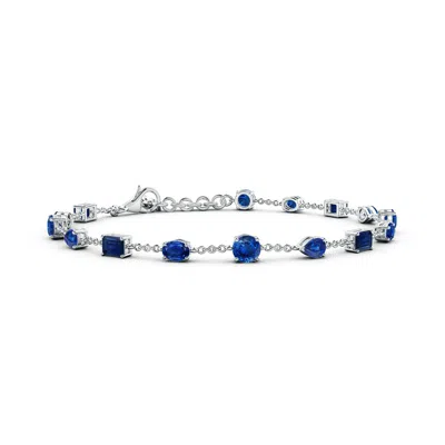 ANGARA MULTI-SHAPE BLUE SAPPHIRE STATION BRACELET