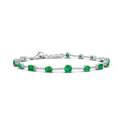 ANGARA MULTI-SHAPE EMERALD STATION BRACELET