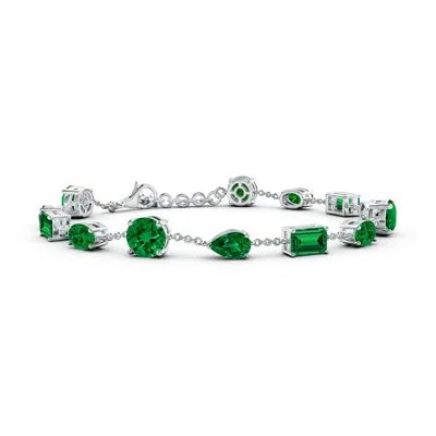 ANGARA MULTI-SHAPE LAB-GROWN EMERALD STATION BRACELET