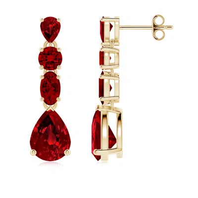 ANGARA MULTI-SHAPE LAB-GROWN RUBY DANGLE EARRINGS