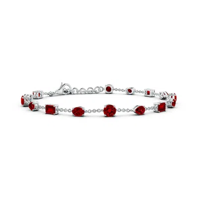 ANGARA MULTI-SHAPE LAB-GROWN RUBY STATION BRACELET