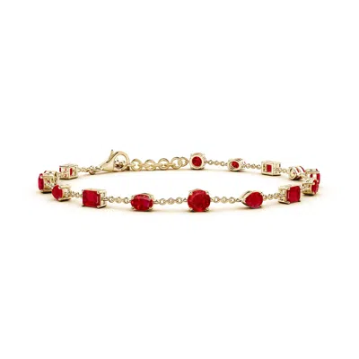ANGARA MULTI-SHAPE RUBY STATION BRACELET