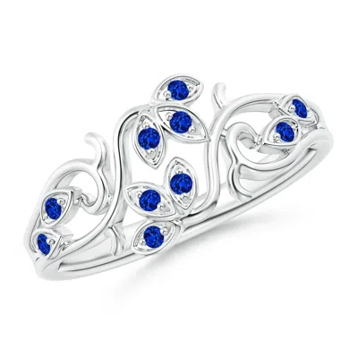 ANGARA NATURE INSPIRED PAVE-SET SAPPHIRE LEAF AND VINE RING