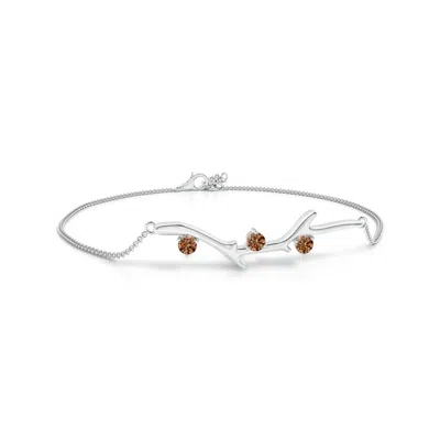 ANGARA NATURE INSPIRED ROUND COFFEE DIAMOND TREE BRANCH BRACELET