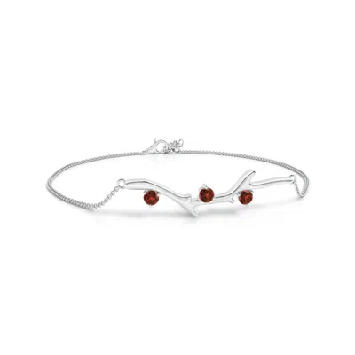 ANGARA NATURE INSPIRED ROUND GARNET TREE BRANCH BRACELET