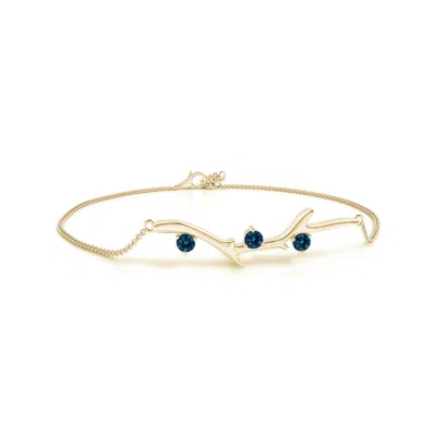 ANGARA NATURE INSPIRED ROUND LONDON BLUE TOPAZ TREE BRANCH BRACELET