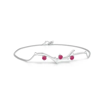 ANGARA NATURE INSPIRED ROUND PINK SAPPHIRE TREE BRANCH BRACELET
