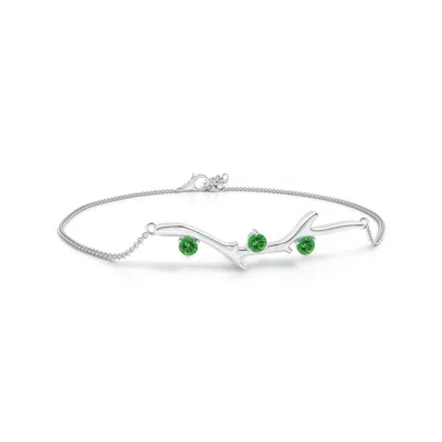 ANGARA NATURE INSPIRED ROUND TSAVORITE TREE BRANCH BRACELET