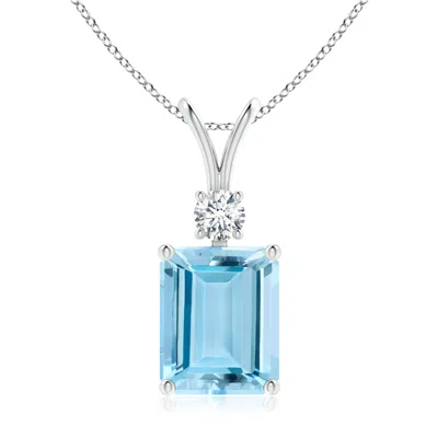 ANGARA OCTAGONAL GIA CERTIFIED AQUAMARINE SOLITAIRE PENDANT