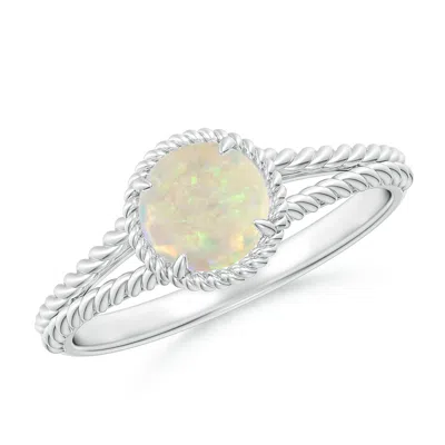 ANGARA OPAL TWIST ROPE SPLIT SHANK RING