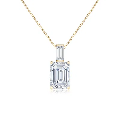 ANGARA ORIENT EXPRESS LAB-GROWN EMERALD-CUT DIAMOND PENDANT