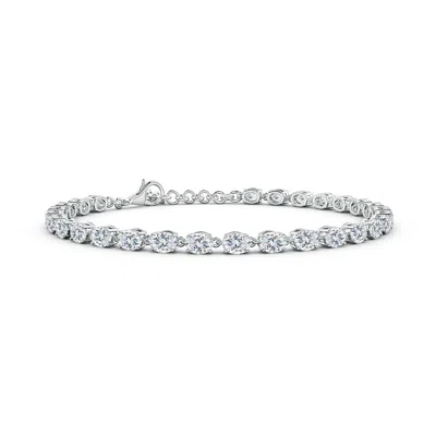 ANGARA OVAL LAB-GROWN DIAMOND TENNIS LINK BRACELET