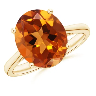 ANGARA OVAL SOLITAIRE CITRINE COCKTAIL RING