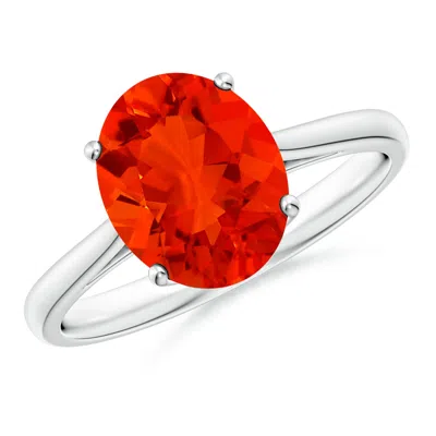 ANGARA OVAL SOLITAIRE FIRE OPAL COCKTAIL RING