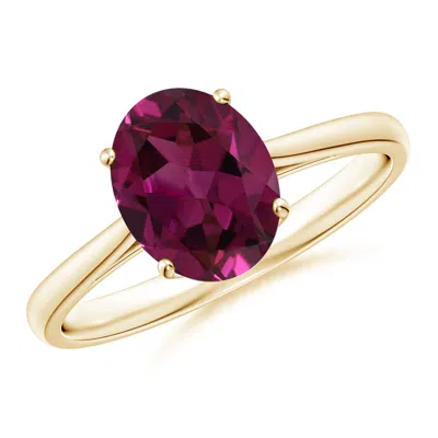 ANGARA OVAL SOLITAIRE RHODOLITE COCKTAIL RING