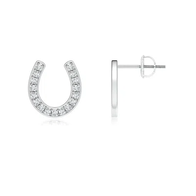 ANGARA PAVE-SET DIAMOND HORSESHOE STUD EARRINGS
