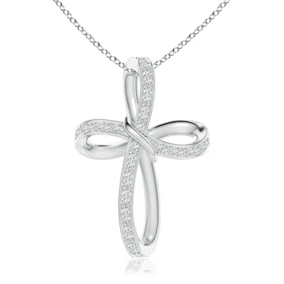 ANGARA PAVE-SET DIAMOND INFINITY CROSS PENDANT