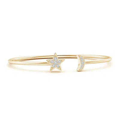 ANGARA PAVE-SET DIAMOND STAR AND MOON FLEX BANGLE