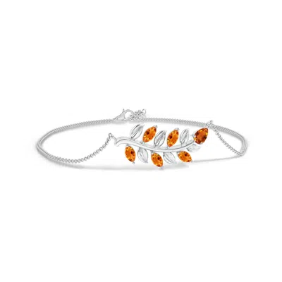 ANGARA PEAR AND MARQUISE CITRINE OLIVE BRANCH BRACELET