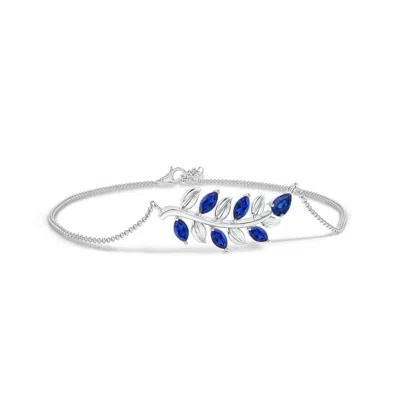 ANGARA PEAR AND MARQUISE SAPPHIRE OLIVE BRANCH BRACELET