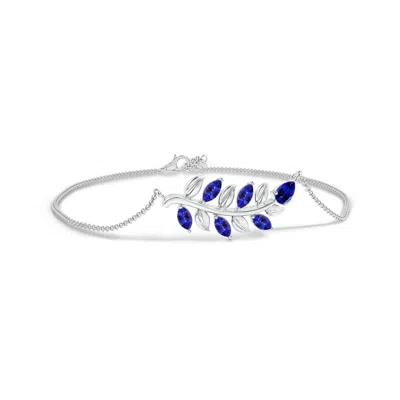 ANGARA PEAR AND MARQUISE TANZANITE OLIVE BRANCH BRACELET