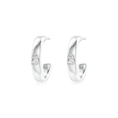ANGARA PEAR DIAMOND SOLITAIRE HOOP EARRINGS