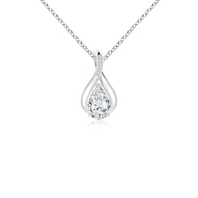 ANGARA PEAR LAB-GROWN DIAMOND INFINITY TWIST PENDANT WITH ACCENTS