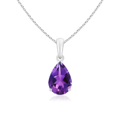 ANGARA PEAR-SHAPED AMETHYST SOLITAIRE PENDANT