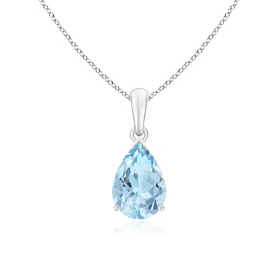ANGARA PEAR-SHAPED AQUAMARINE SOLITAIRE PENDANT