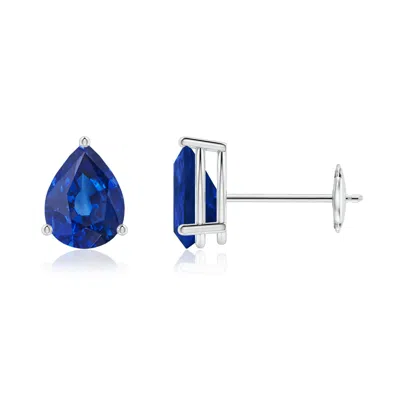 ANGARA PEAR-SHAPED BLUE SAPPHIRE STUD EARRINGS