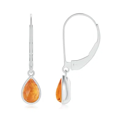 ANGARA PEAR-SHAPED CITRINE SOLITAIRE DROP EARRINGS